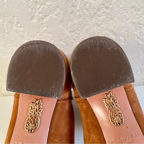 Aquazzura “Boheme” Studded Suede Boots – Tan, Size 36.5 – Made in Italy - Picture 12 of 12